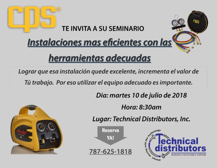 Invitacion CPS Julio 2018 Technical Distributors Inc 